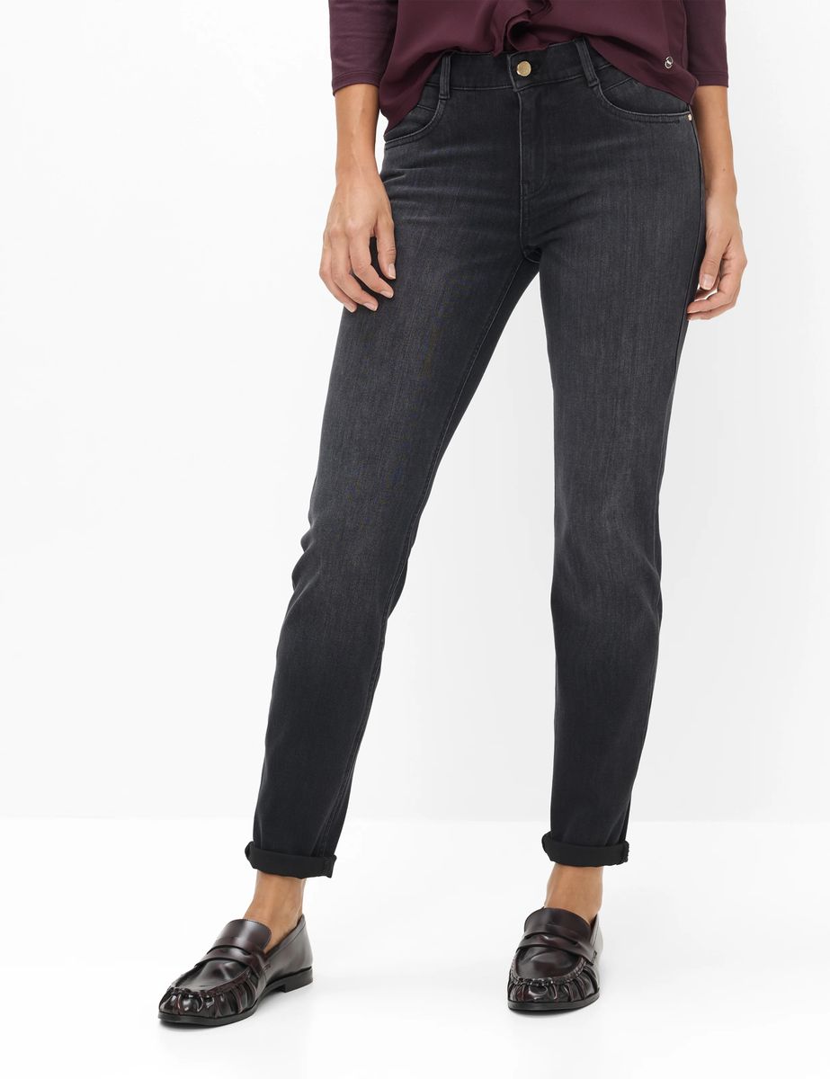 Slim-Fit Jeans mit hoher Taille