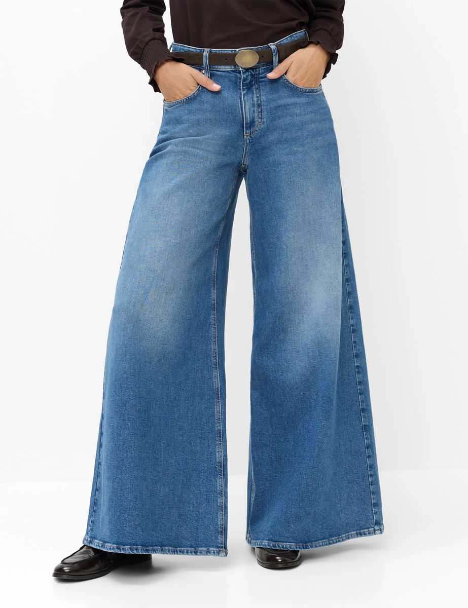 High-Waist Jeans mit weitem Bein