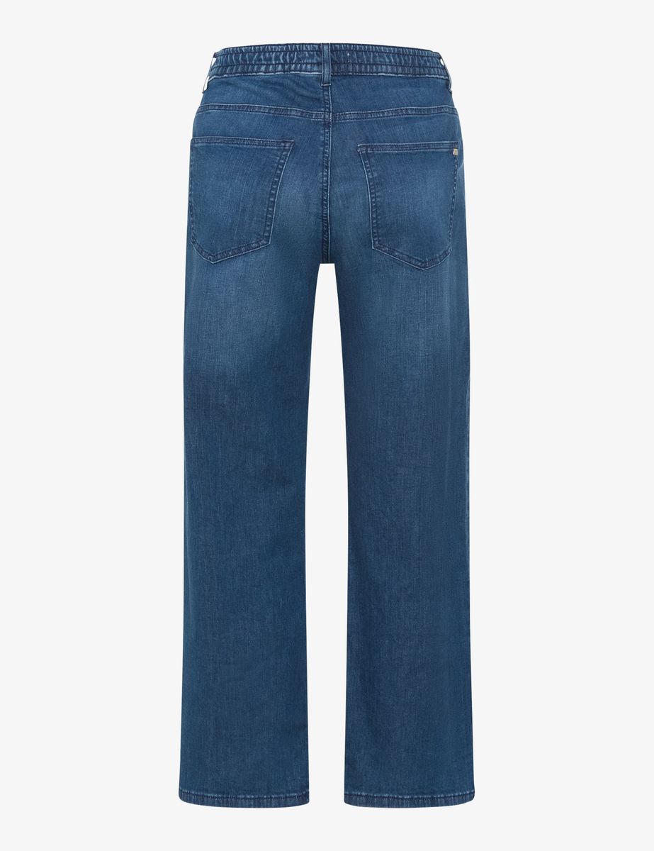 Denim-Culotte mit weitem Bein