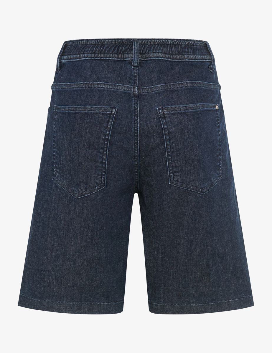 Weit geschnittene Denim-Bermuda-Shorts