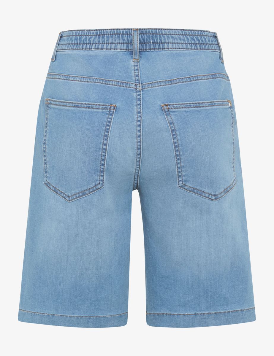 Denim-Bermuda mit weitem Bein