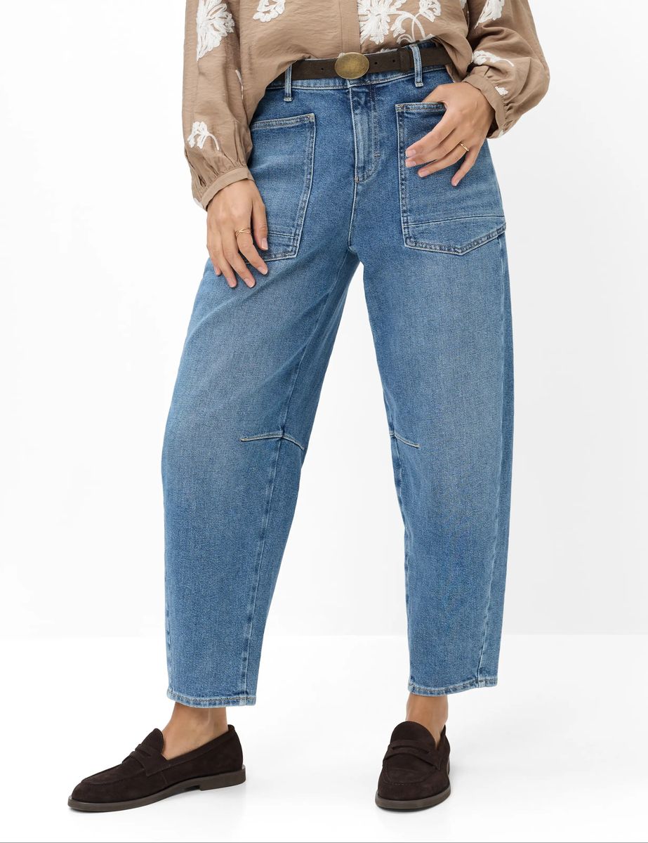 Utility-Jeans mit Barrel-Bein