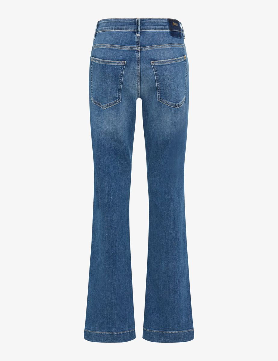 Wide-Leg-Jeans mit Naht-Detail
