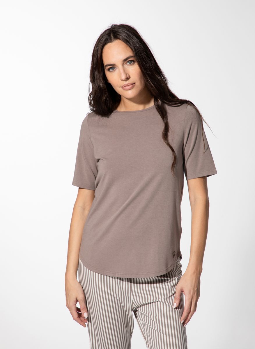 Entspanntes Schlafshirt mit Rundhalsausschnitt