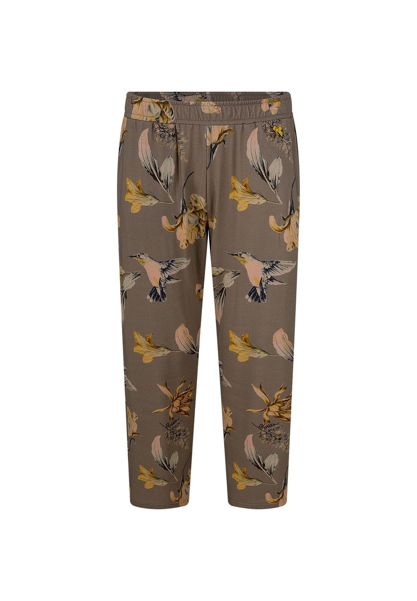 Lounge-Hose mit Kolibri-Blumenmuster