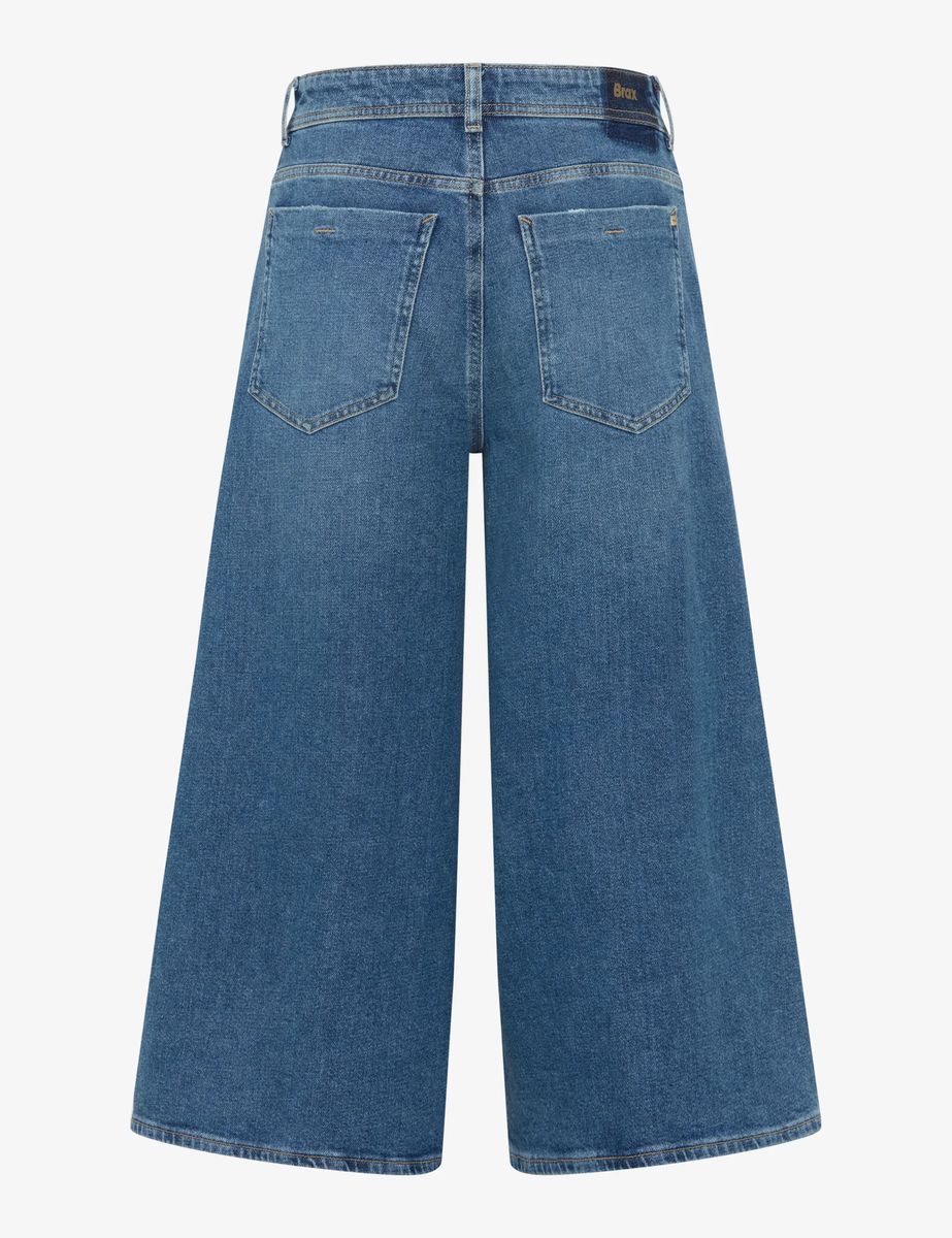 Weit ausgestellter Denim Hosenrock