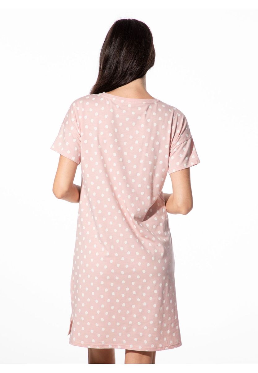 Schlafshirt mit Punkten aus Baumwolle