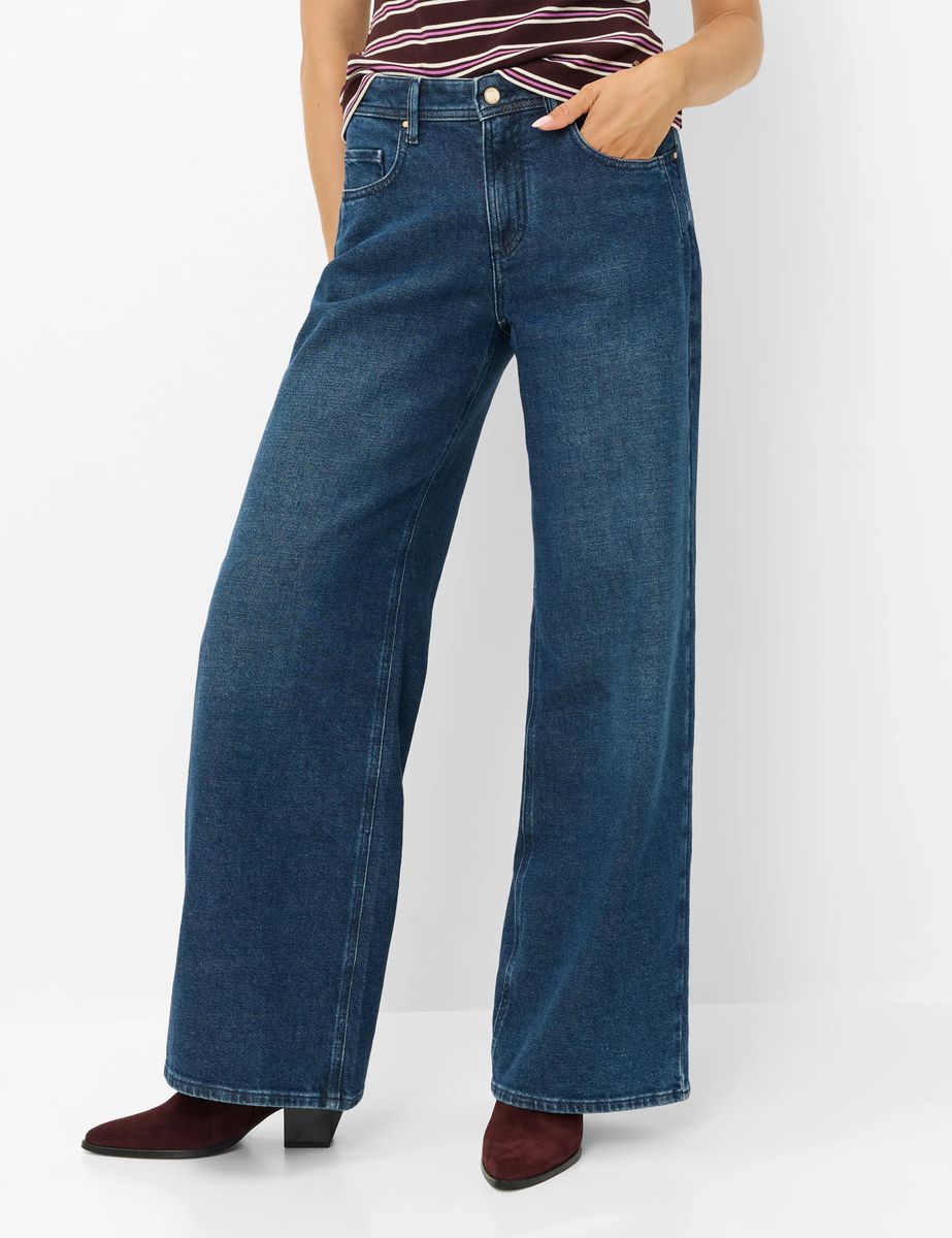 High-Rise Jeans mit weitem Bein