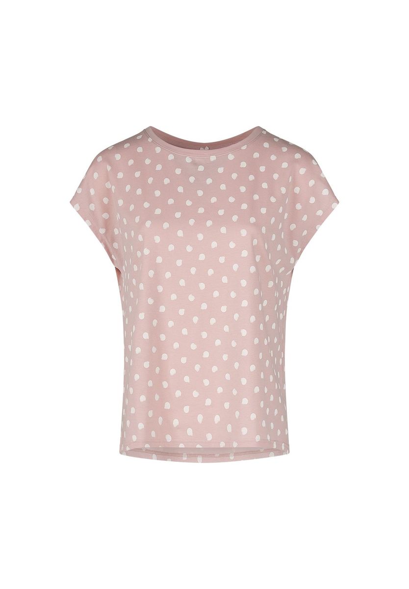 Entspanntes gepunktetes Loungewear-Shirt