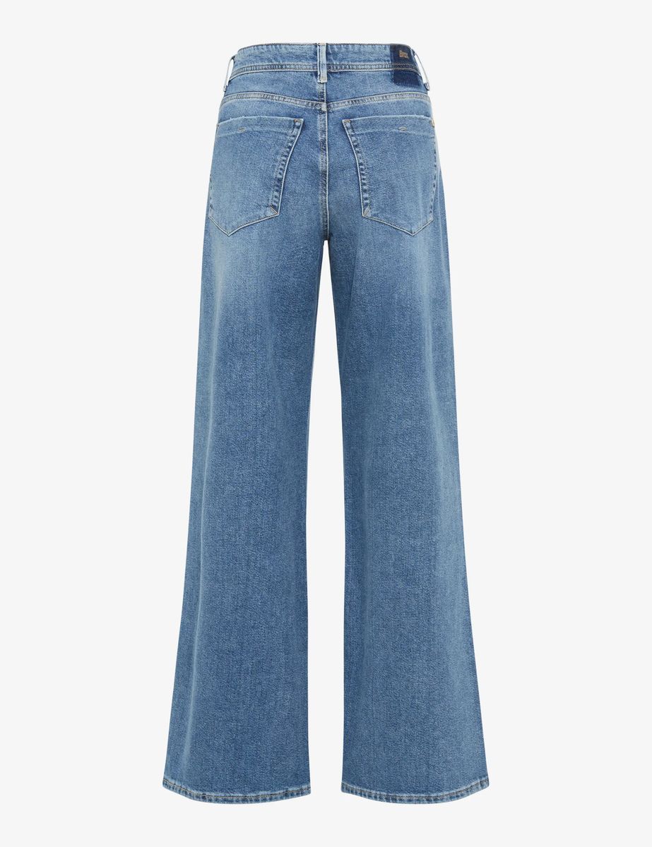 High-Waist-Jeans mit weitem Bein