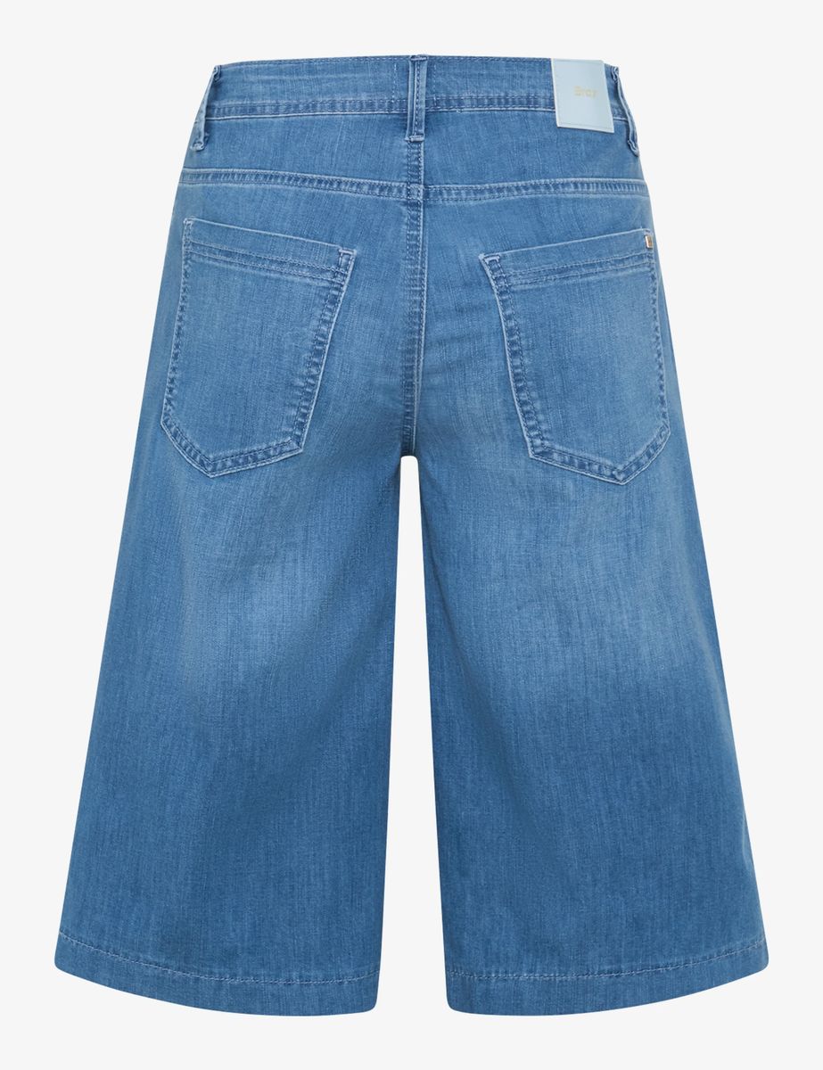 Weit geschnittene Denim-Culotte-Shorts