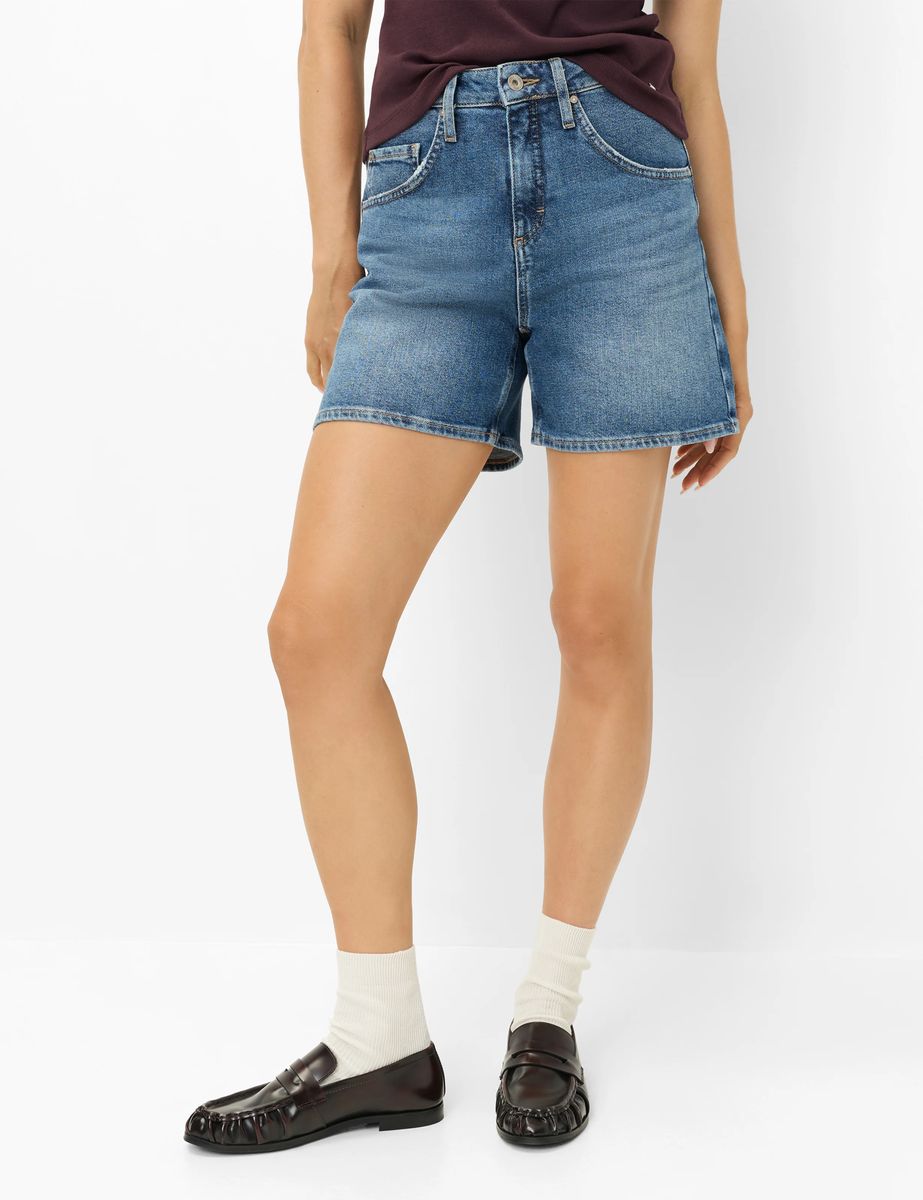 Lässige High-Waist Jeansshorts