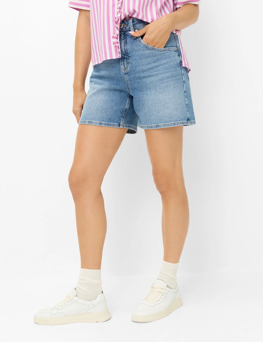 High-Waist Denim Shorts im Relaxed Fit