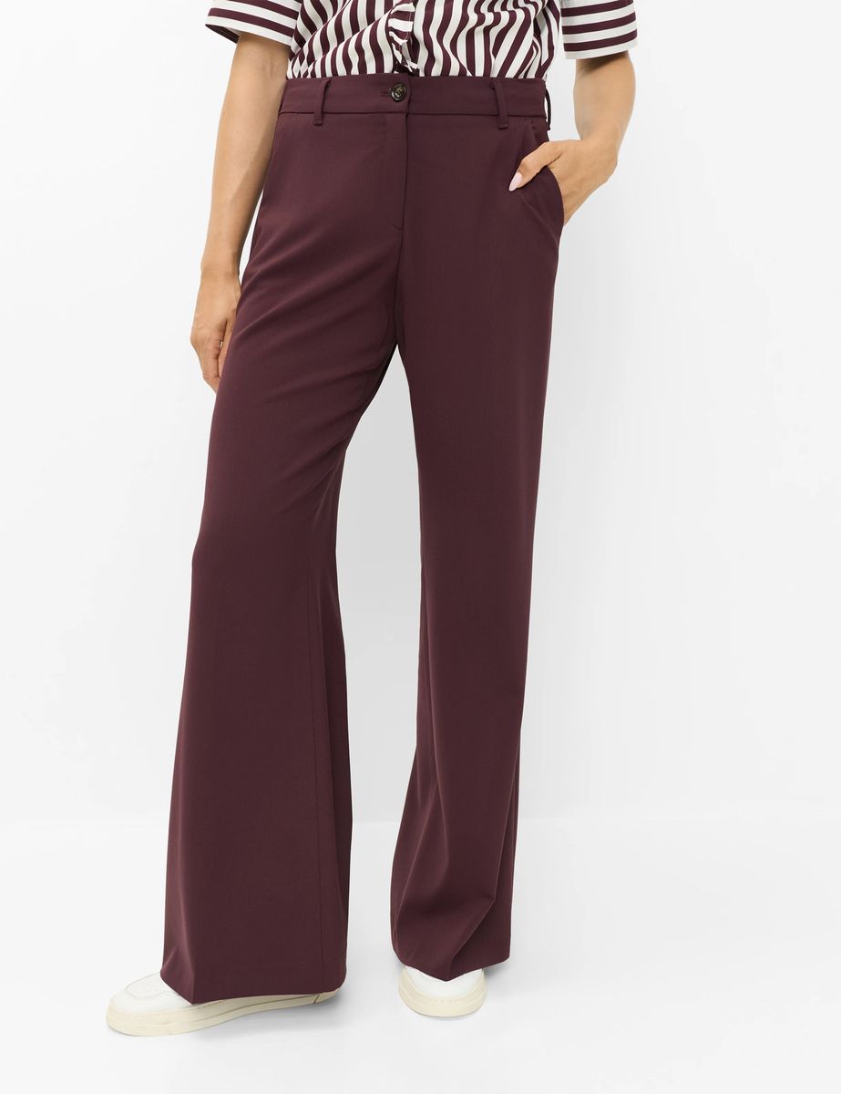 Fluid-Wool Palazzo-Hose mit weitem Bein