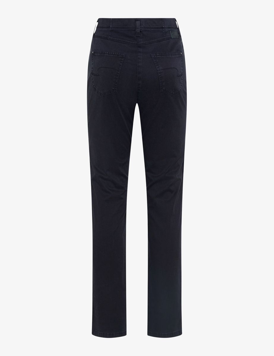 Schmal geschnittene Five-Pocket-Satinhose