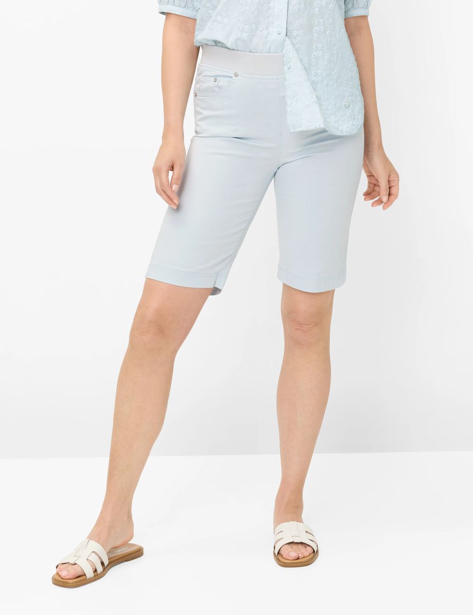 Schmale Stretch-Bermuda-Shorts