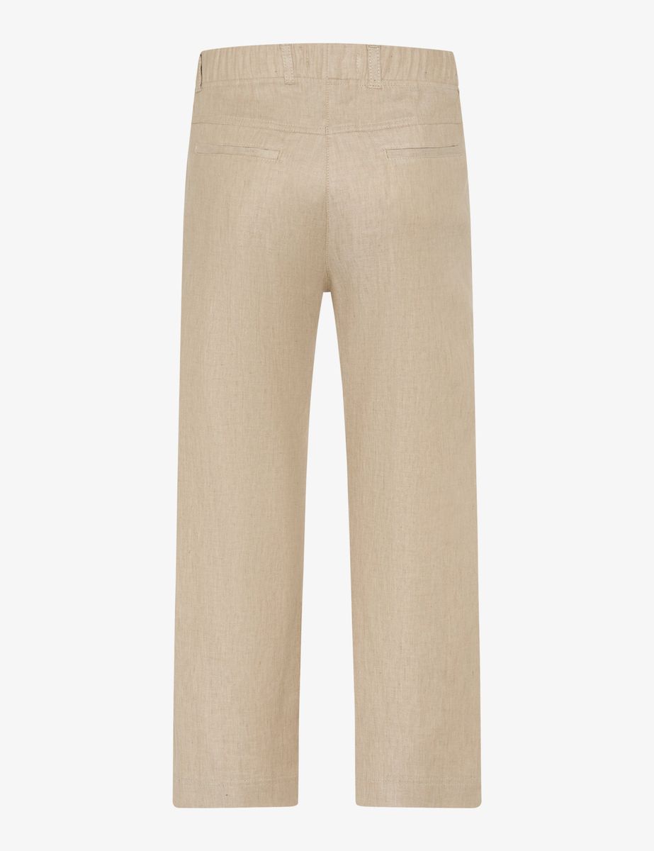 Verkürzte Weite Hose aus Leinen