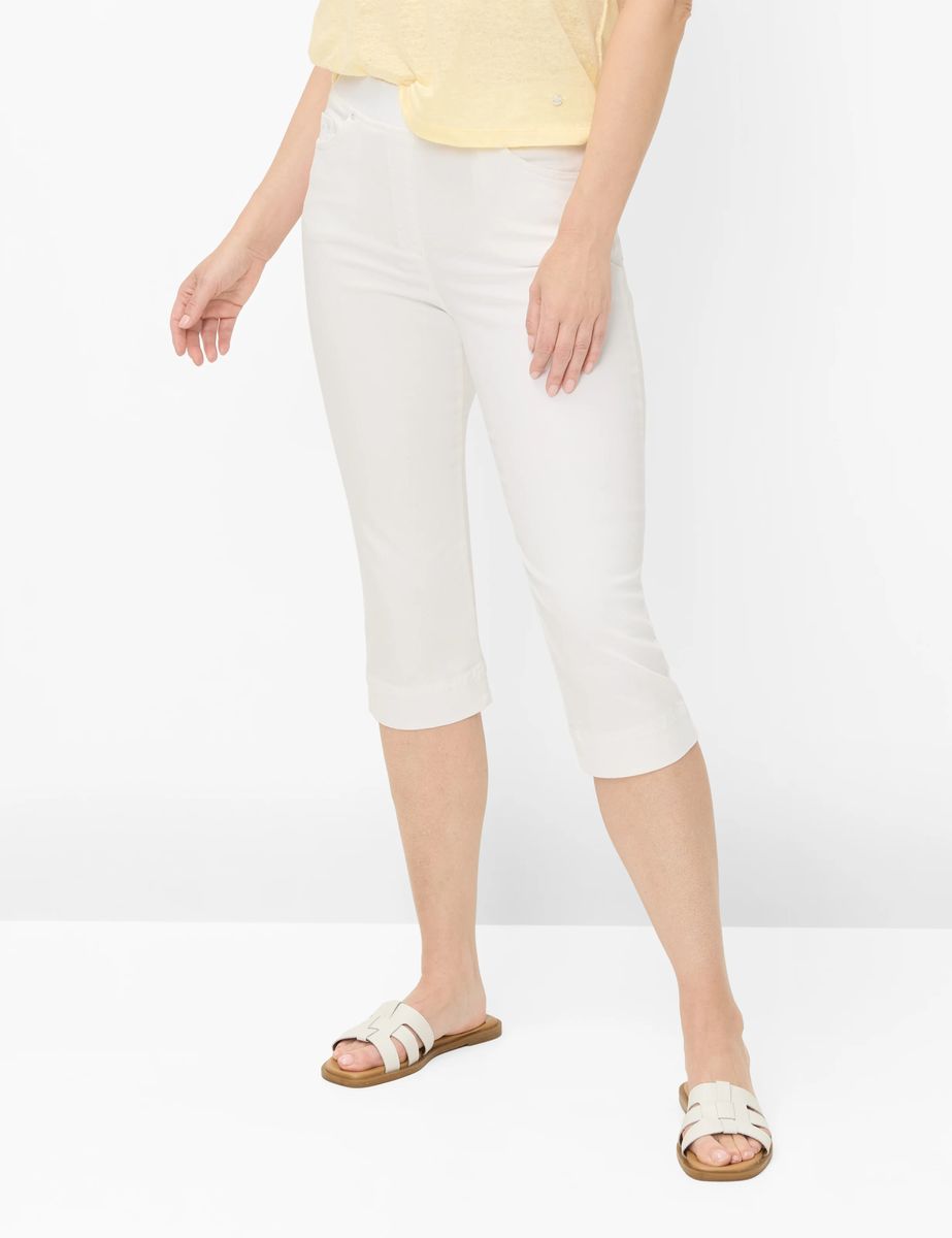 Schmal Geschnittene Elastische Caprihose