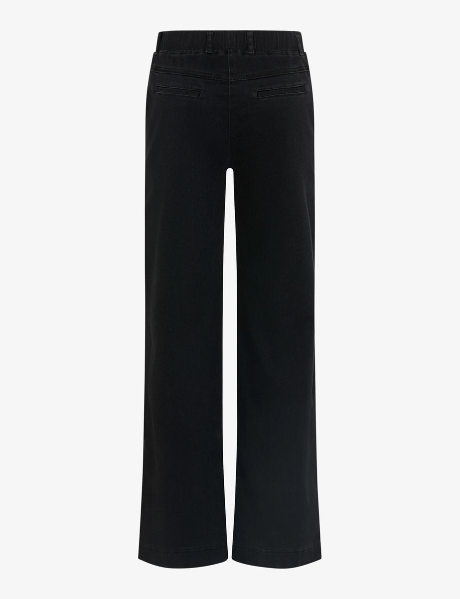 Hochtaillierte Marlene-Hose aus Denim