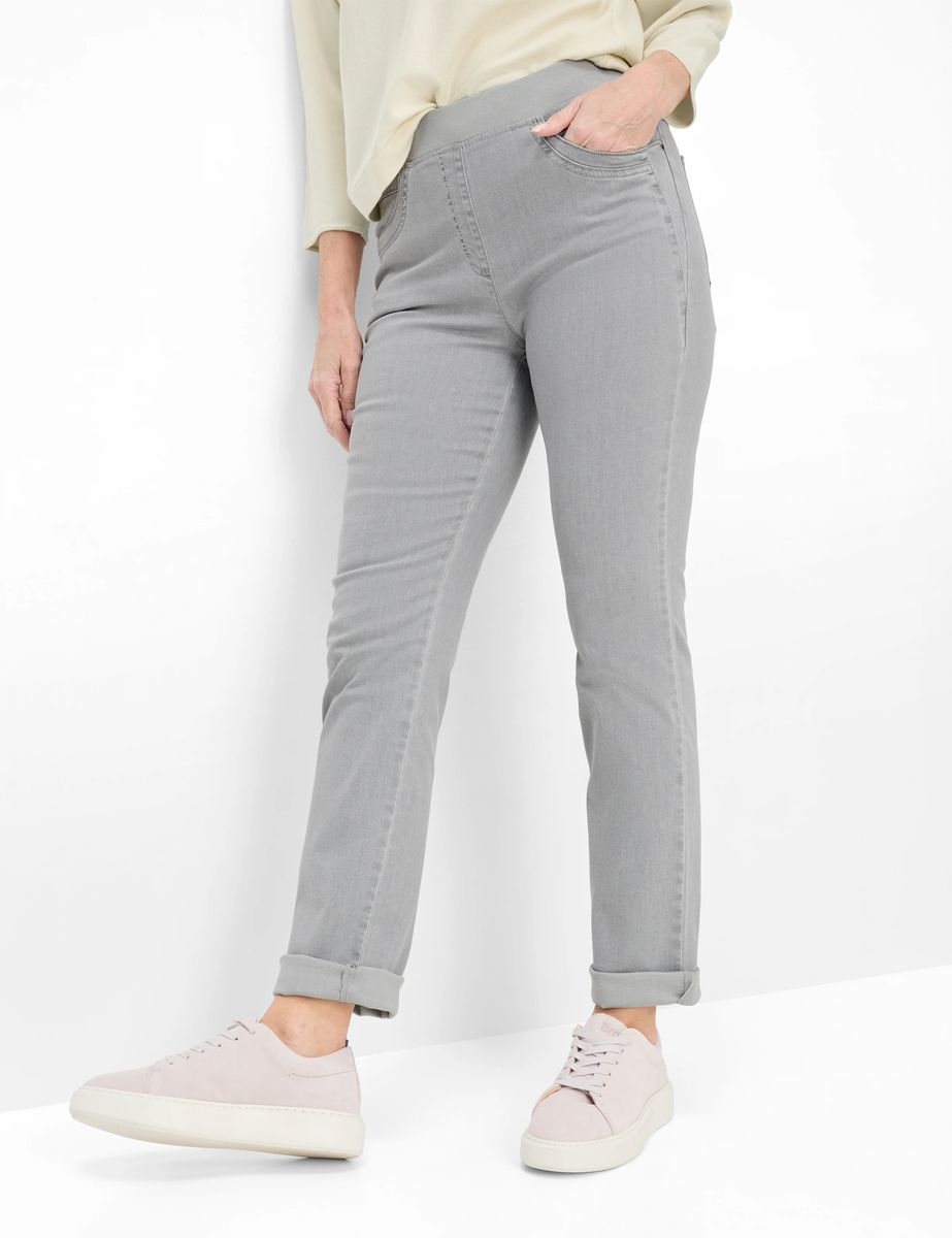 Slim-Fit Schlupfhose in Denim-Optik