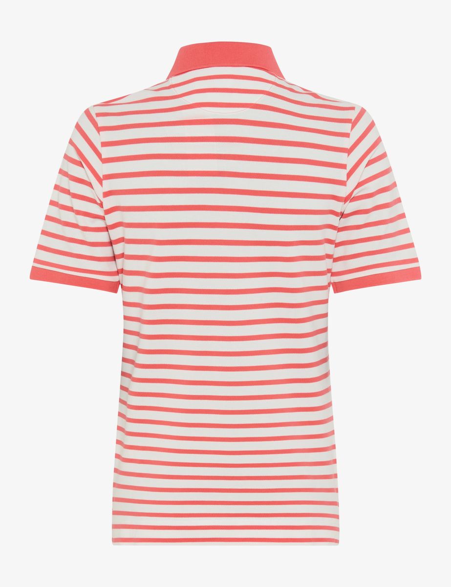 Klassisches Gestreiftes Piqué-Poloshirt