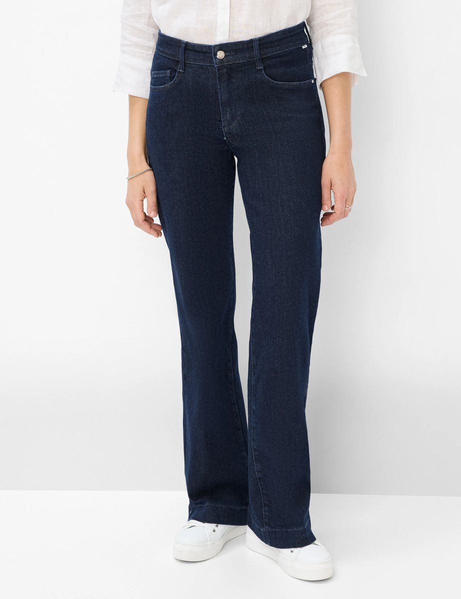 Clean geschnittene Wide-Leg-Jeans