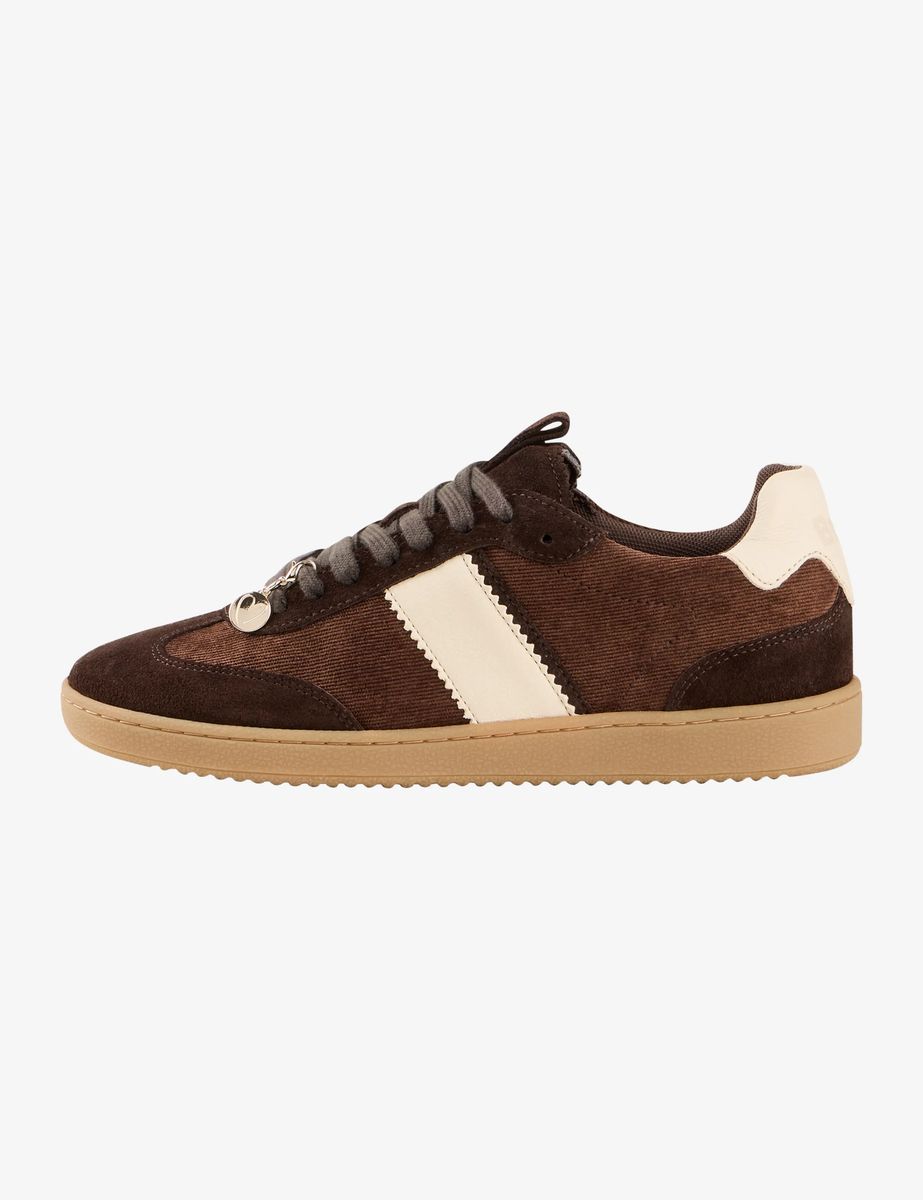 Sneaker mit Cord-Struktur und Wildleder