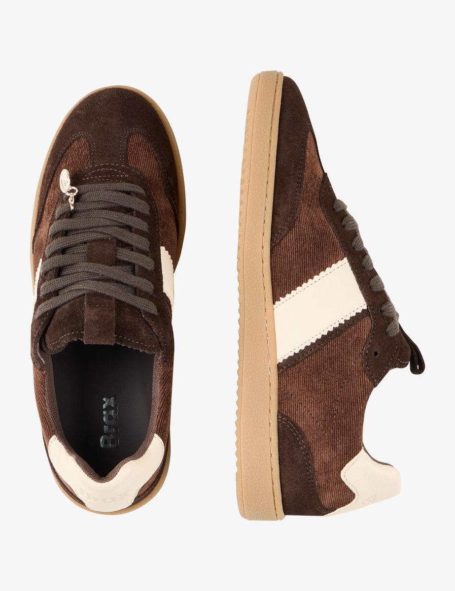 Sneaker mit Cord-Struktur und Wildleder