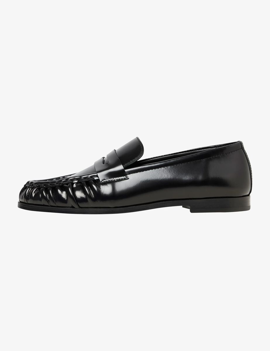 Polierte Penny-Loafer aus Leder