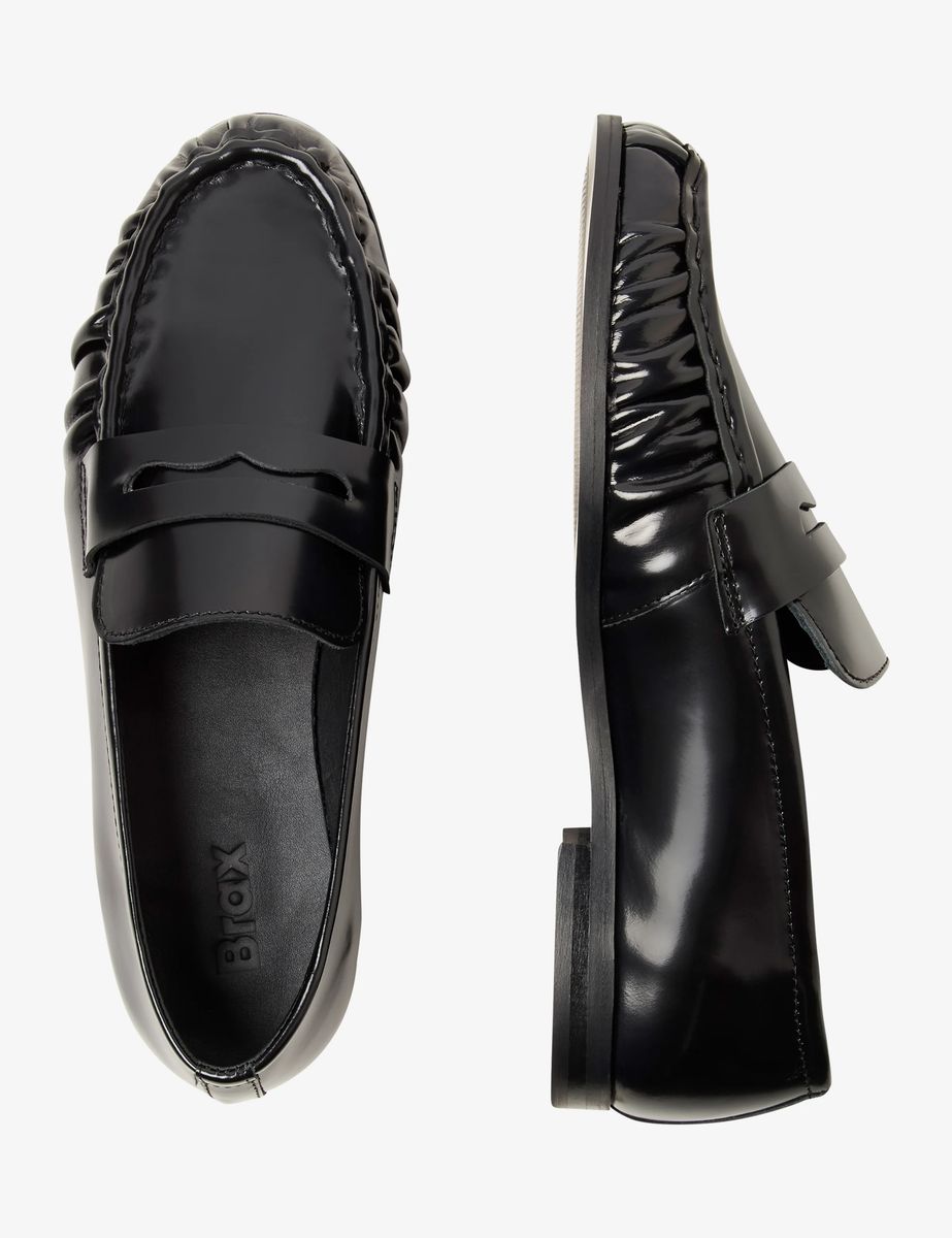 Polierte Penny-Loafer aus Leder