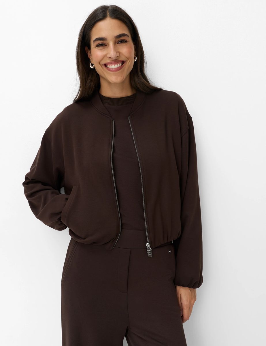 Minimalistische Sweatjacke mit Reißverschluss