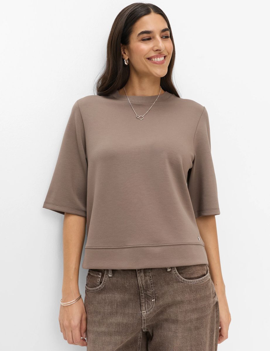 Kurzarm-Sweatshirt aus Interlock