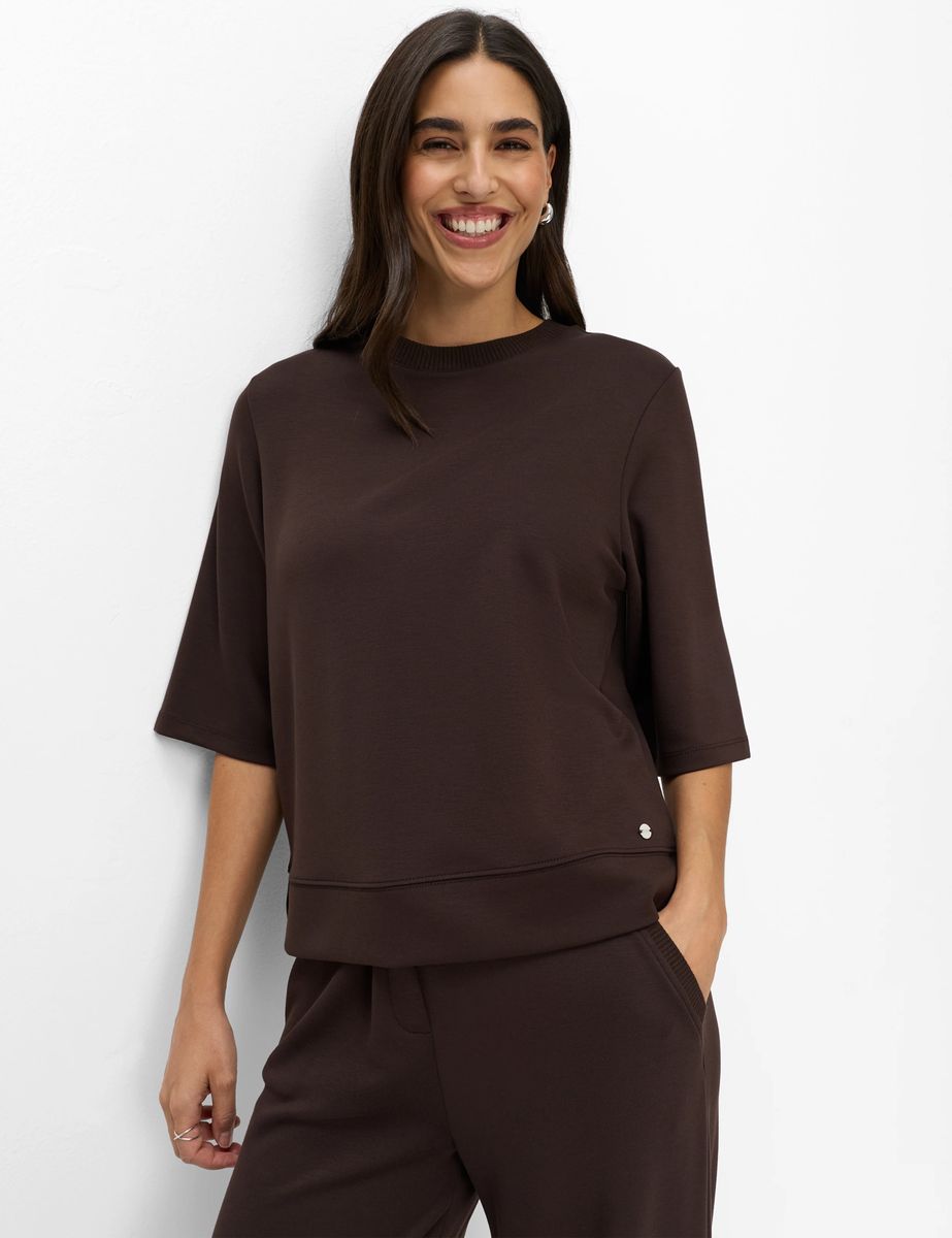 Kurzarm-Sweatshirt aus Interlock