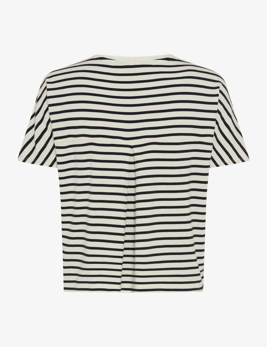 Lockeres T-Shirt mit horizontalen Streifen