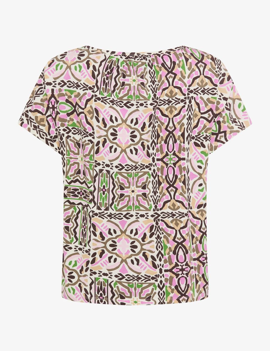 T-Shirt mit geometrischem Mosaik-Muster