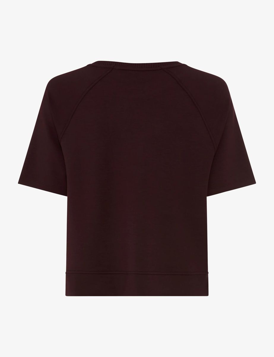 Kurzarm-Sweatshirt aus Viskose-Mix