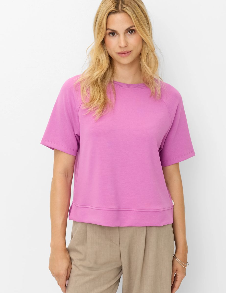 Kastiges Kurzarm-Sweatshirt mit Raglanärmeln