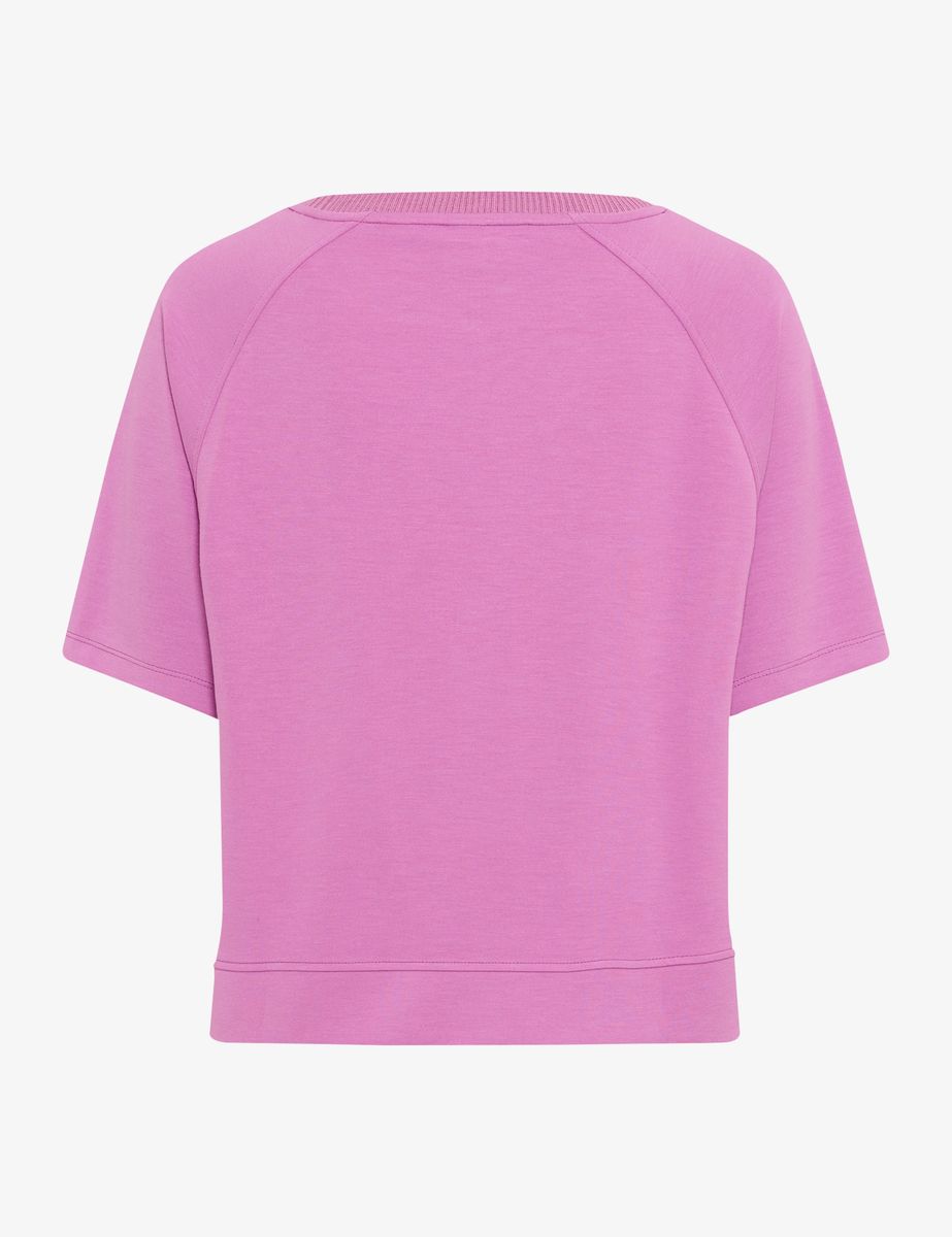 Kastiges Kurzarm-Sweatshirt mit Raglanärmeln