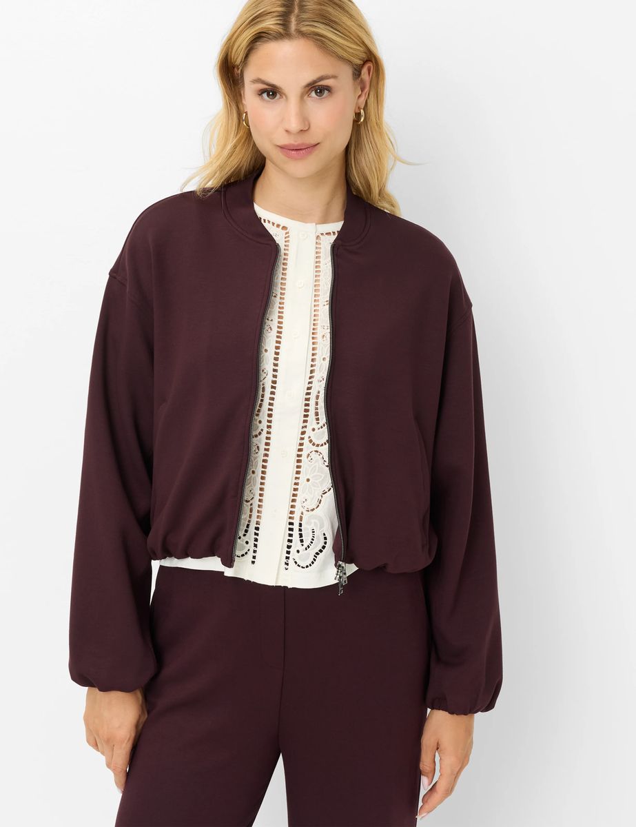 Legere Sweatjacke mit Reißverschluss