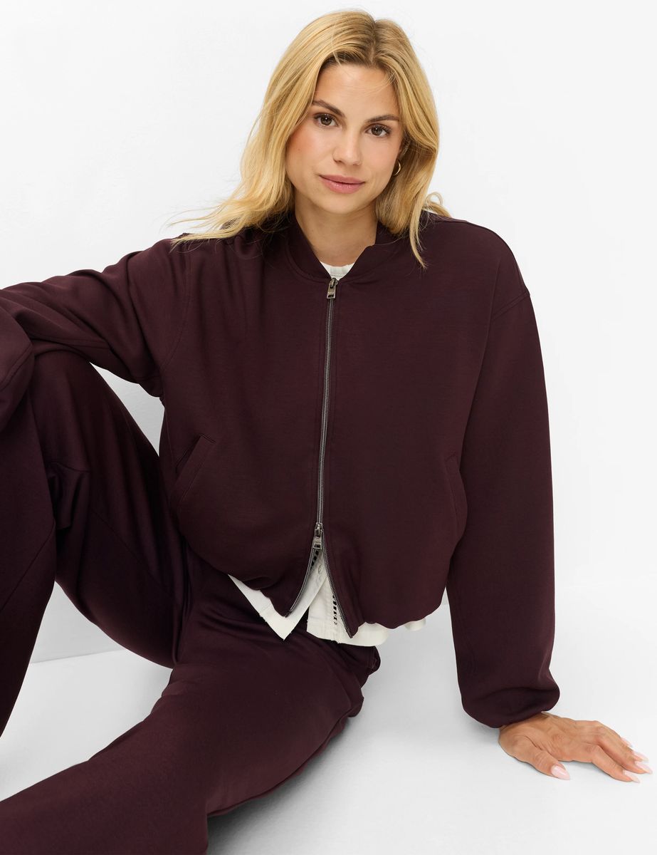 Legere Sweatjacke mit Reißverschluss
