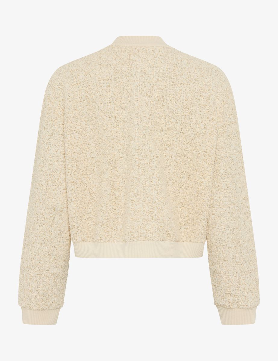 Kurzer strukturierter Bouclé-Blouson