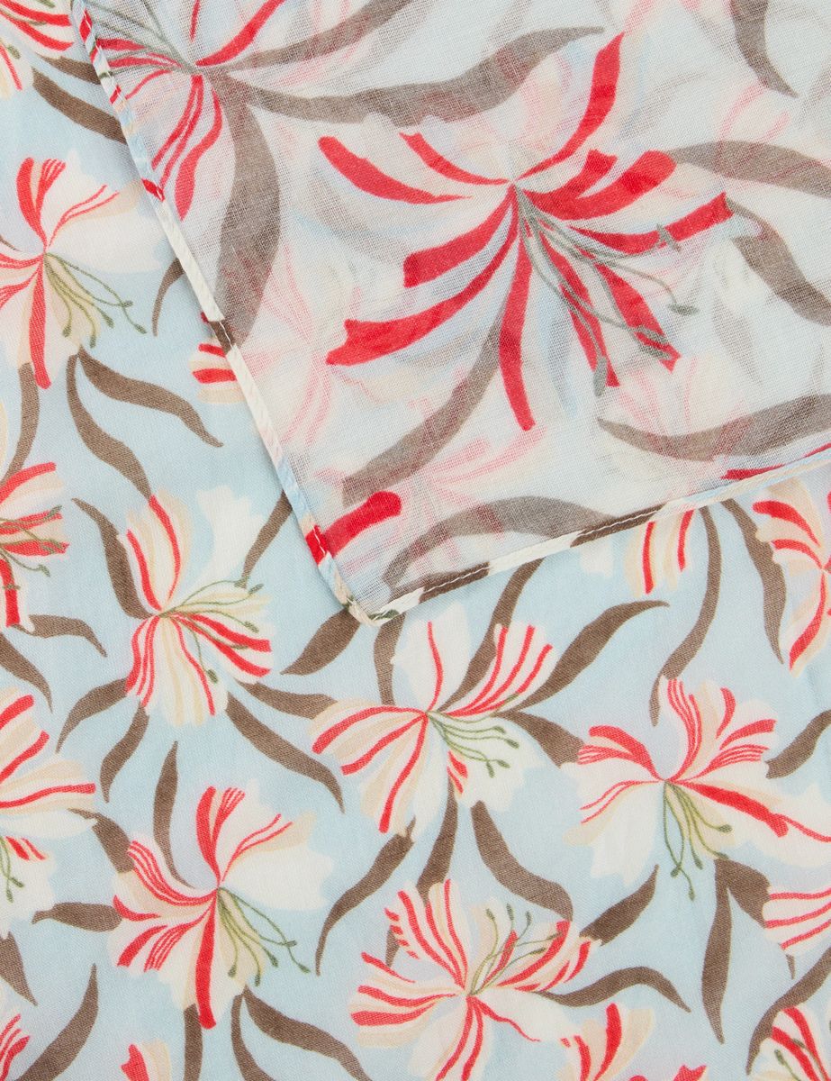 Schal mit floralem Print aus Modal-Baumwolle