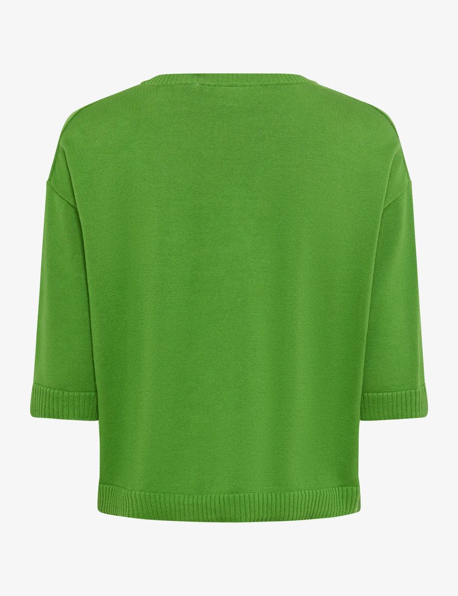 Leichter Kurzarm-Strickpullover aus Baumwolle