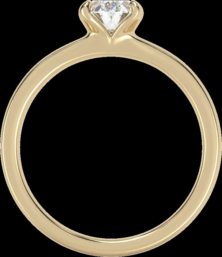 Solitärring mit ovalem Lab-Diamanten