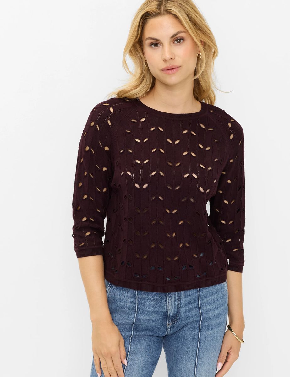 Ajour-Strickpullover aus Baumwolle