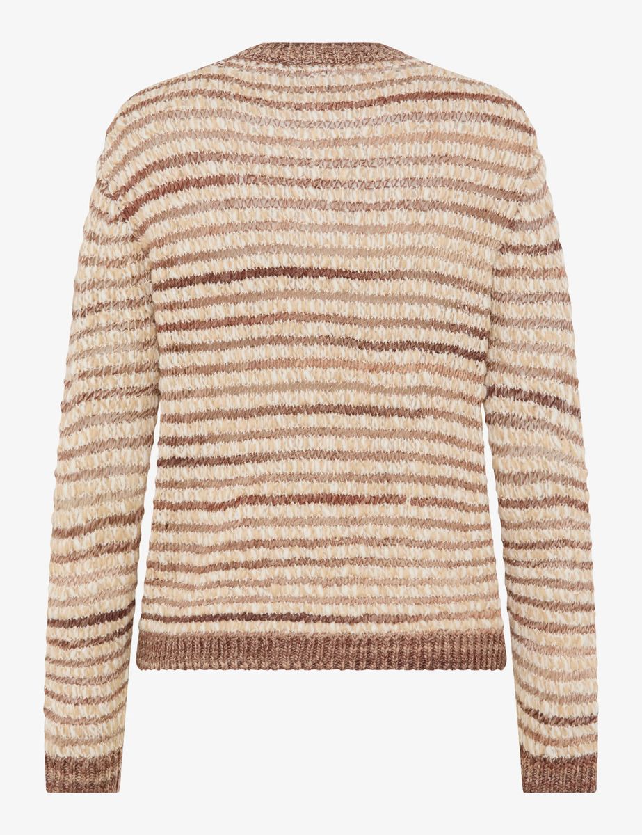 Gestreifter Cardigan aus Wollmix