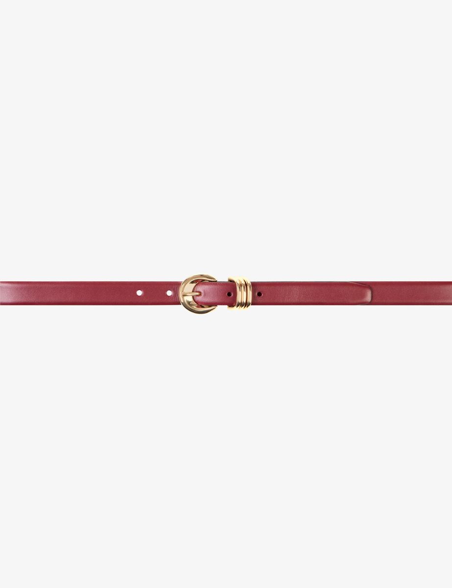 Eleganter schmaler Leder-Taillengürtel