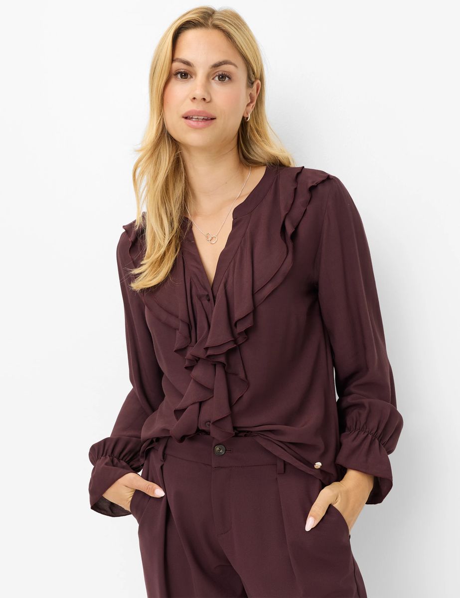 Elegante Chiffonbluse mit Rüschen