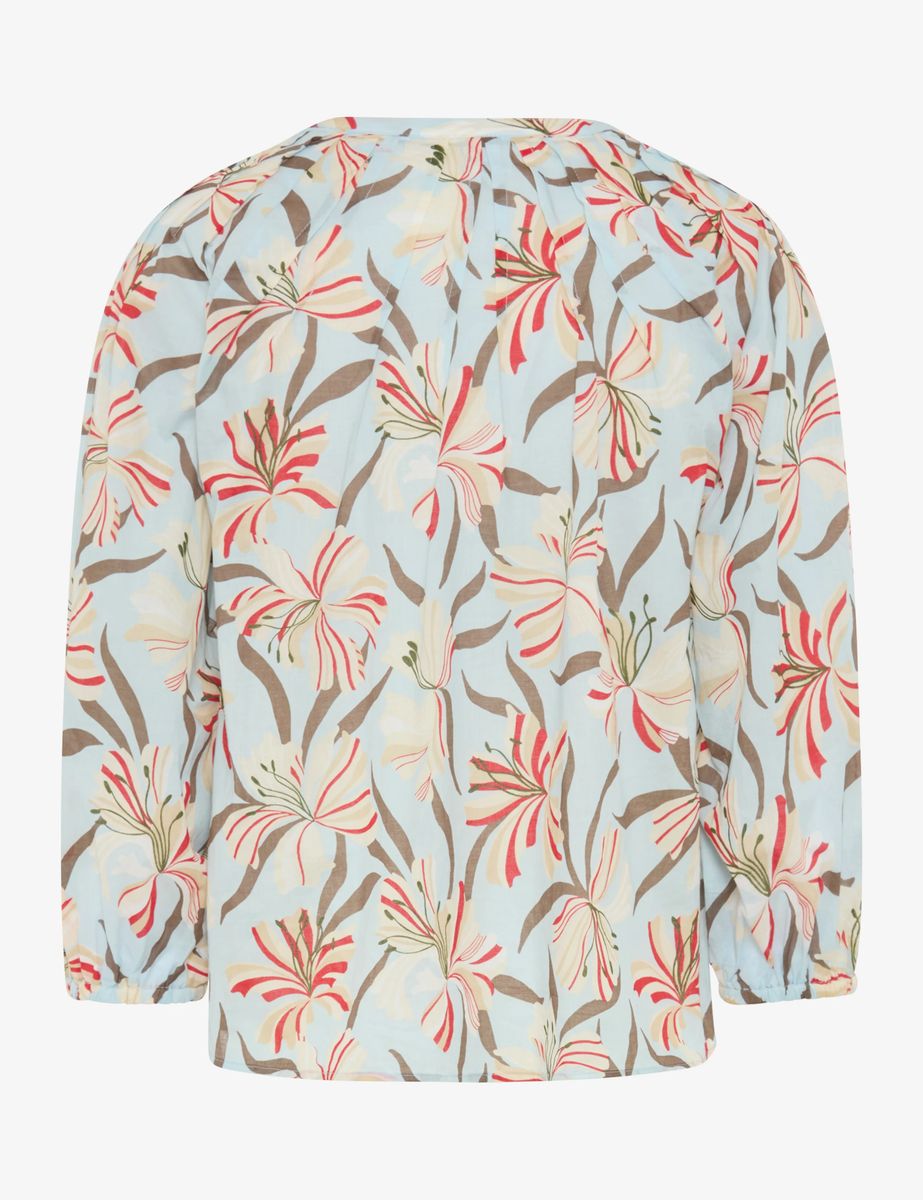 Bluse mit Blumenprint aus Baumwoll-Voile