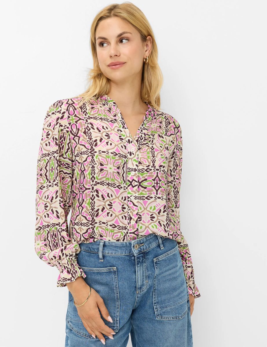 Viskosebluse mit Mandalamuster